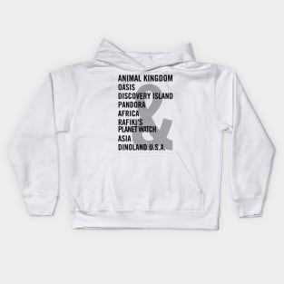 Themepark Areas Kids Hoodie